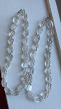 clear quartz nugget necklace