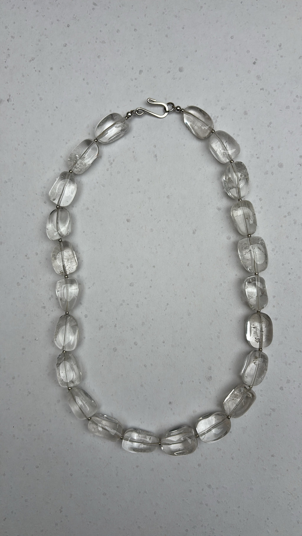clear quartz nugget necklace