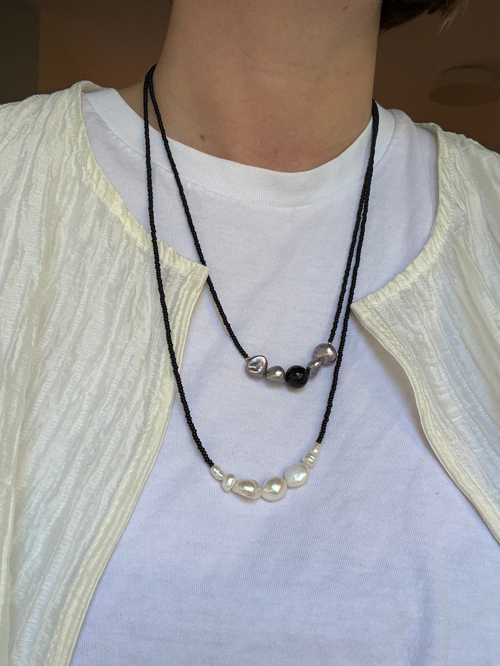 long line grey keishi pearl
