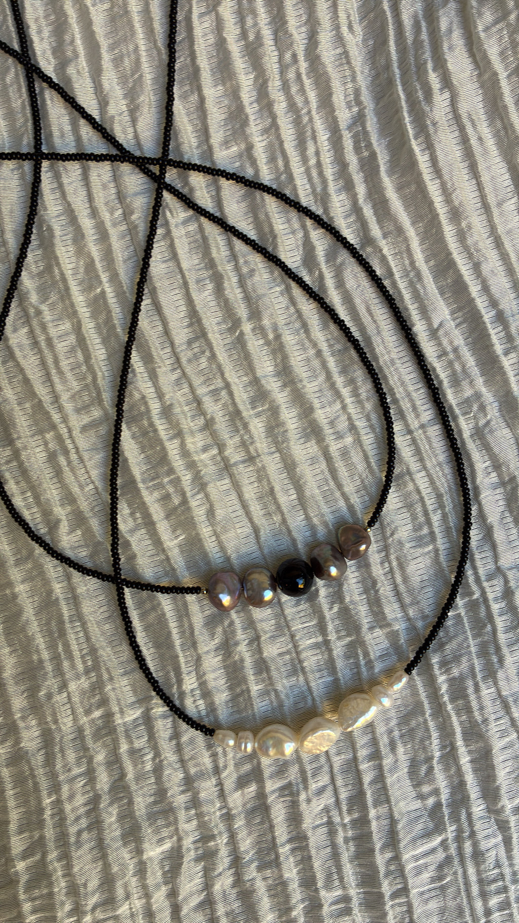 long line grey keishi pearl