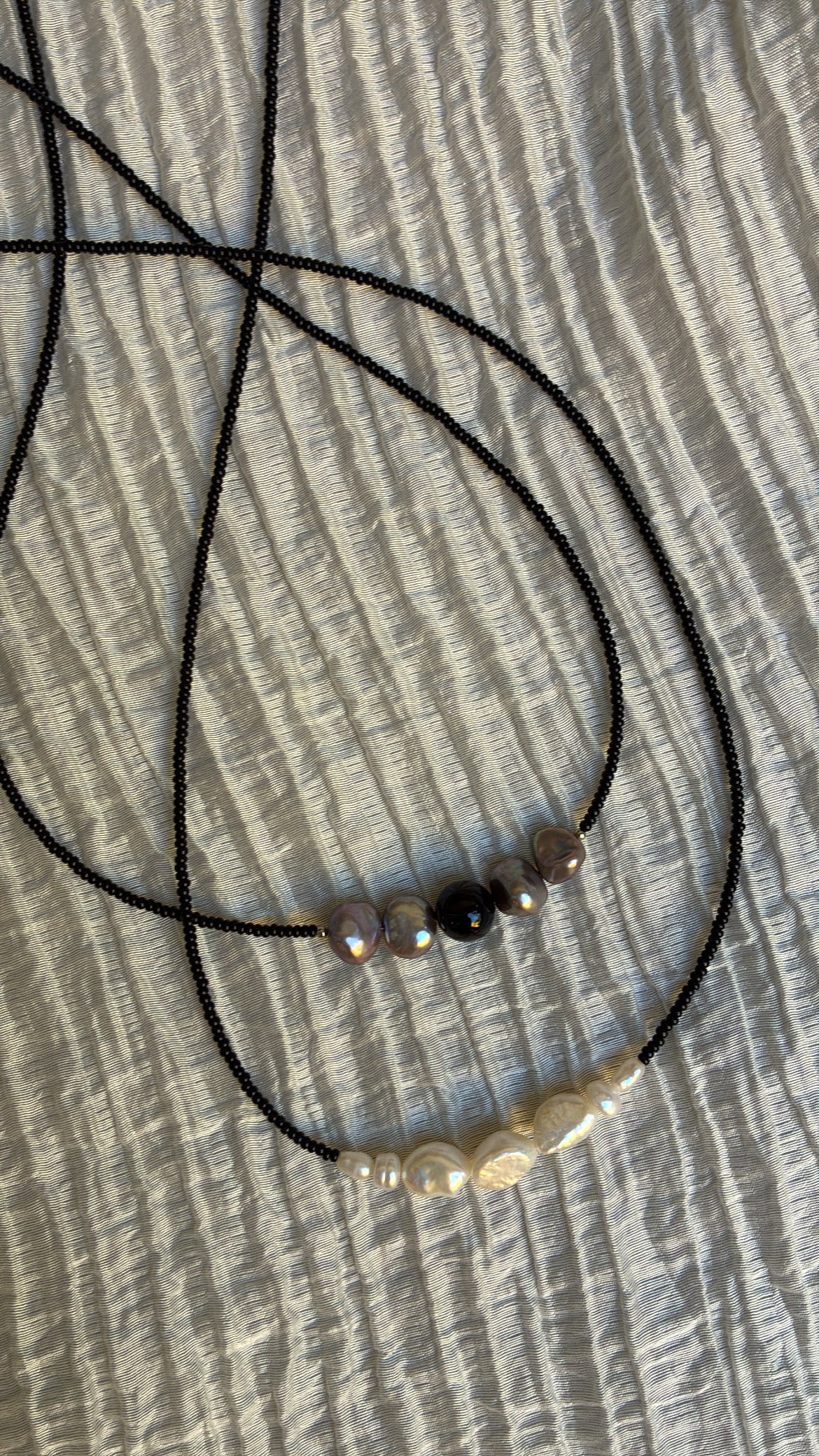 long line grey keishi pearl