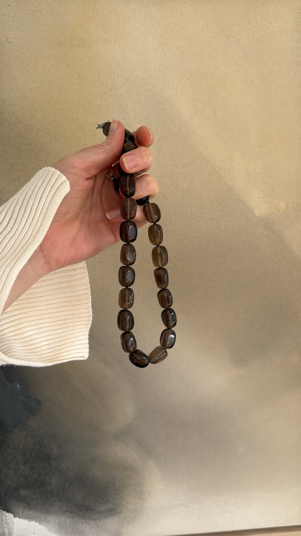 smokey quartz necklace