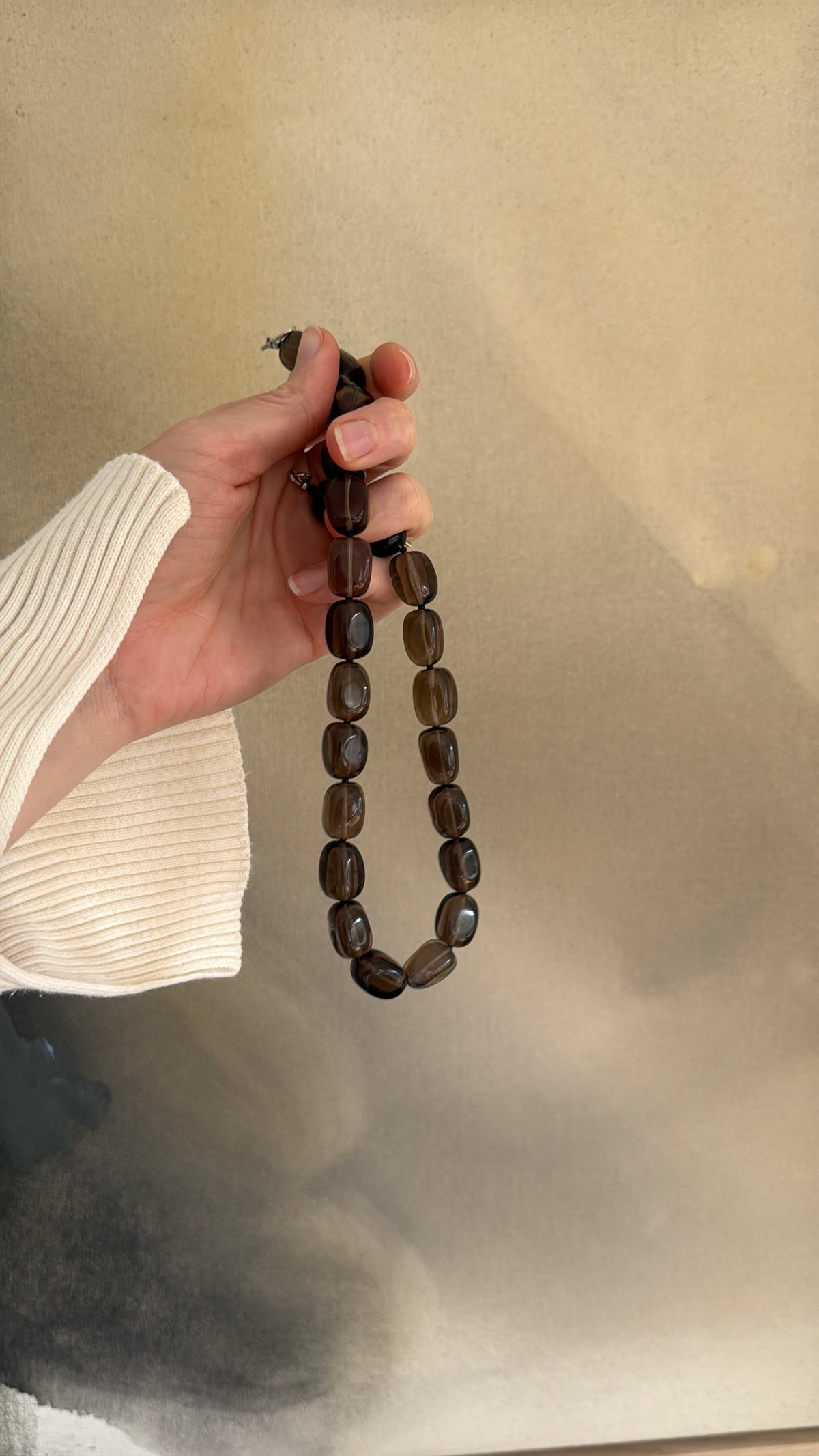 smokey quartz necklace
