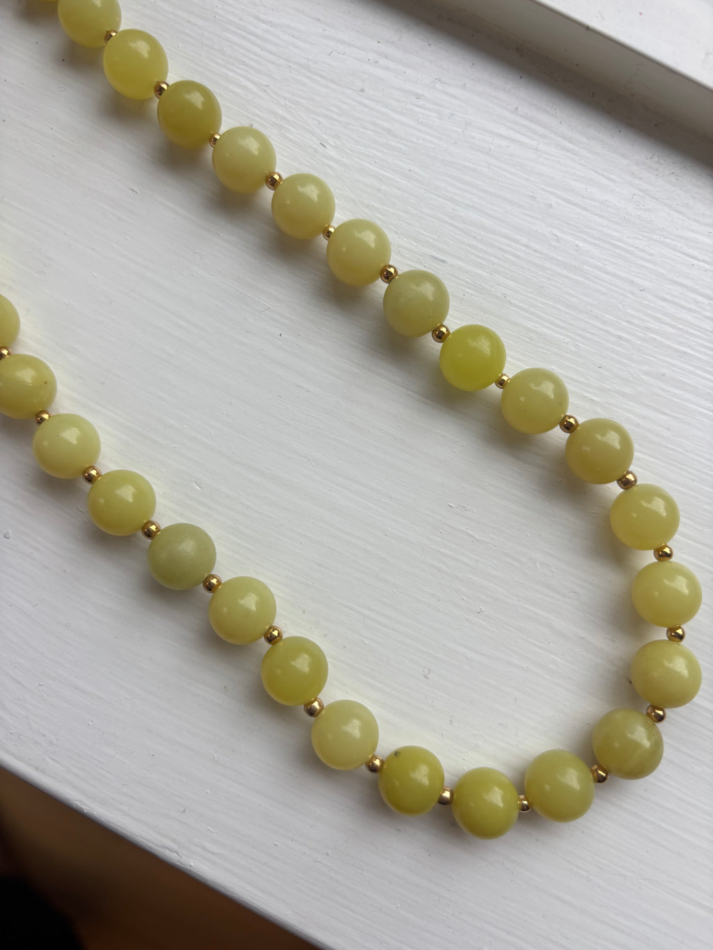 lemon jade gemstone necklace