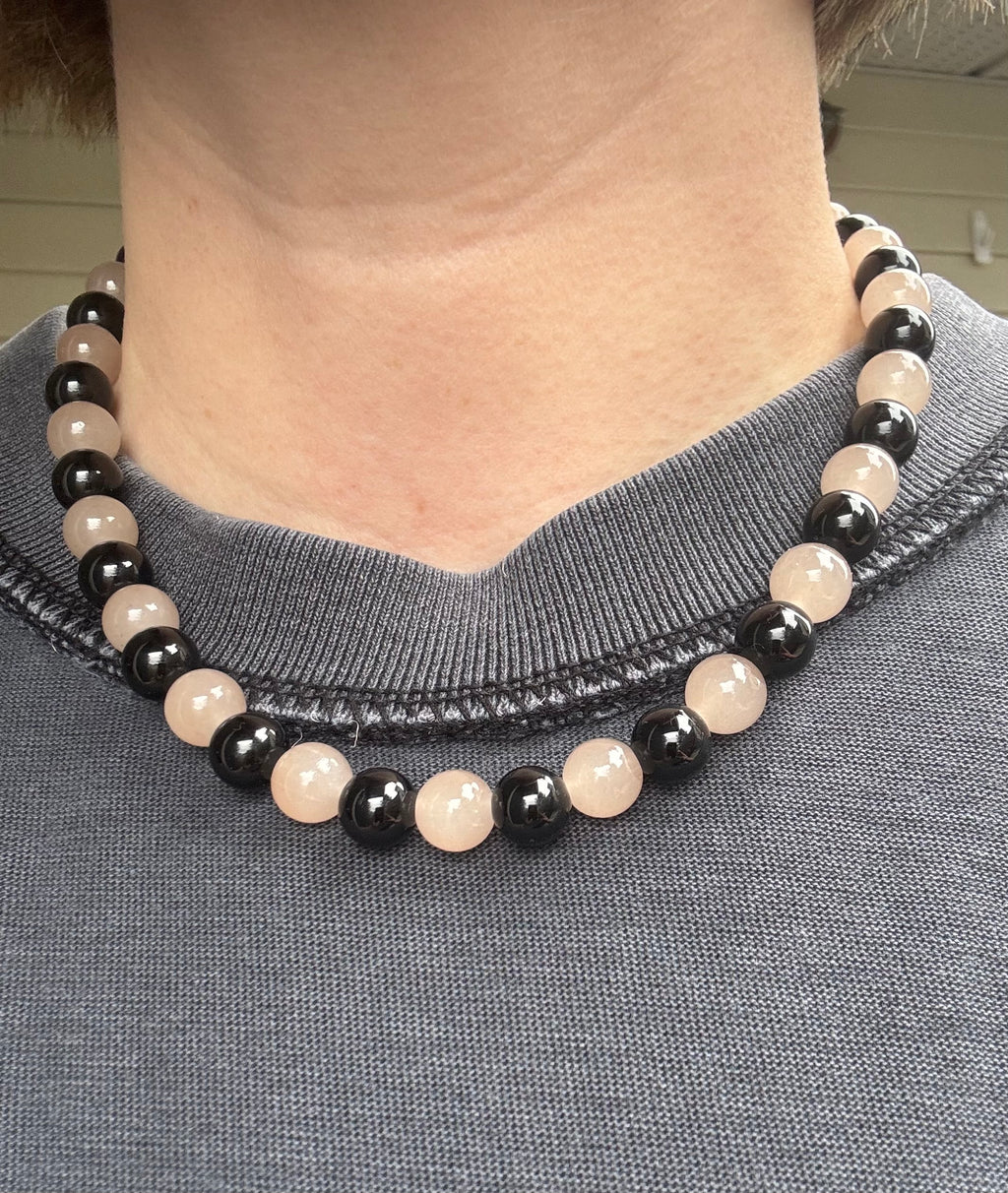 Agate & Crystal Gemstone Necklace